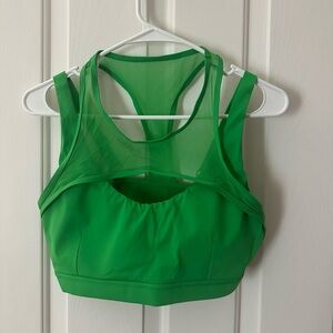 Green sports bra